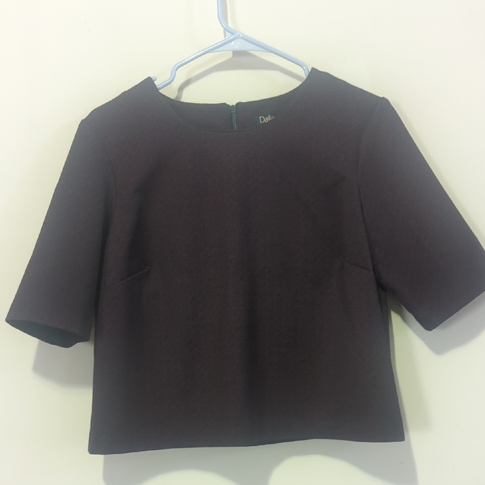 Dalia Size Large Purple Crop Herringbone